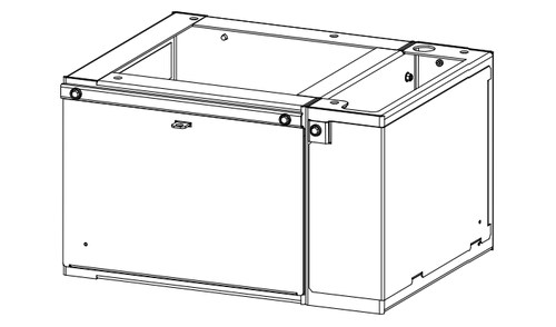 Westell Mounted 2-Compartment Boxer Cabinet Aluminum Skirt A90-BXS19-14