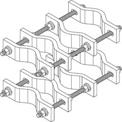 CommScope Pipe to Pipe Adapter Vertical Leg AB-S50