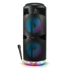 Audiobox ABX-285R ABX-285R Dual-8-In 1200-Watt Bluetooth Rechargeable Speaker with 360deg Lights and Microphone - ABX-285R