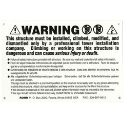 Rohn - Anti Climb Warning Sign ACWS