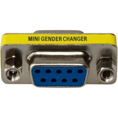 RF Industries DB9 Mini Gender Changer Female to Female AG-09DE-FF