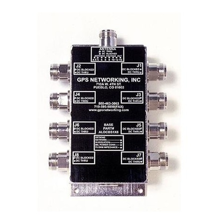 GPS Networking 1x8 GPS Active Antenna Splitter ALDCBS1X8-BNC
