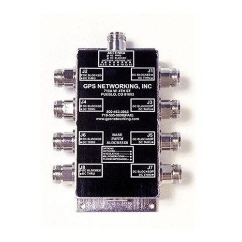 GPS Networking 1x8 GPS Active Antenna Splitter ALDCBS1X8-BNC