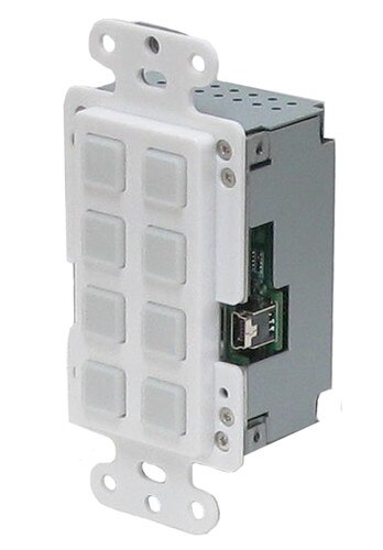 A-Neuvideo 8-Button Programmable Illuminated IP Wall Plate ANI-8WP