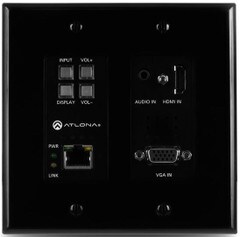 Atlona 2x1 Wall Plate Switcher for HDMI-VGA With HDBaseT Black AT-HDVS-200-TX-WP-BLK