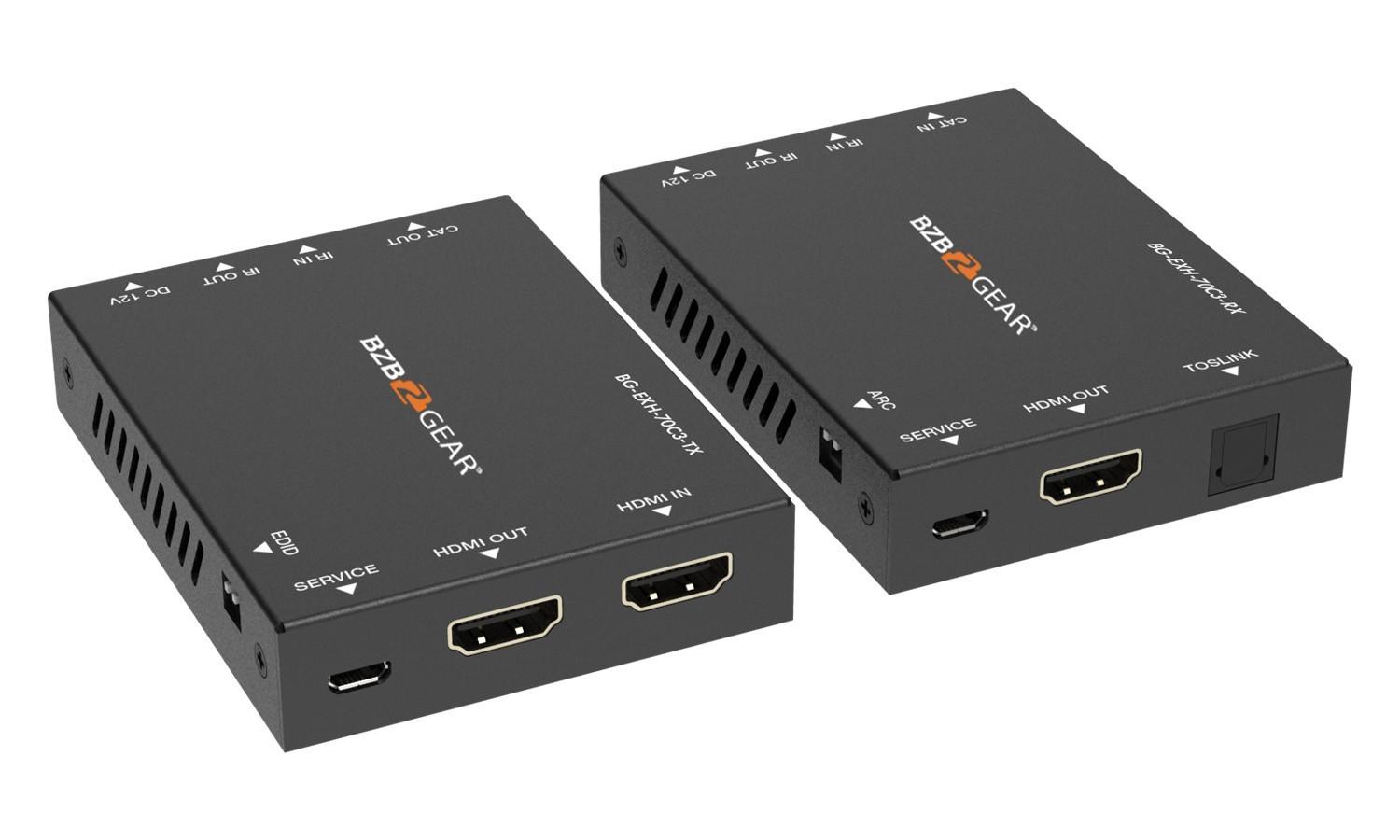 BZBGEAR 4K 18Gbps HDMI Extender with Bi-directional IRPoCARC and Audio De-embedding up to 230ft