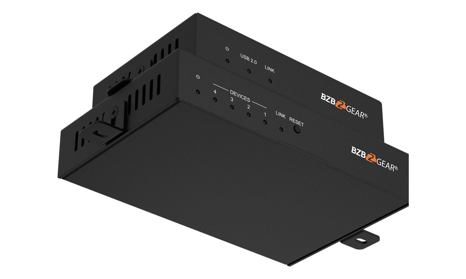 BZBGEAR 4-Port USB3.1/2.0/1.1 SuperSpeed Fiber Extender up to 1000ft ...