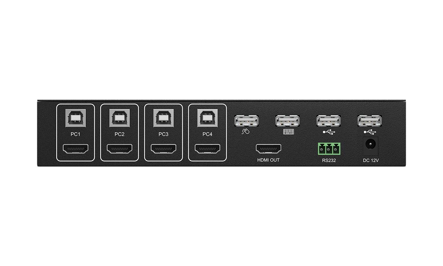 4X1 HDMI Multiviewer with KVM USB20 Ports with Support up to 4 Computers BG-MKVM41R
