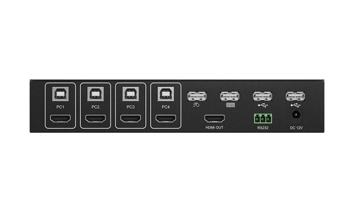 4X1 HDMI Multiviewer with KVM USB20 Ports with Support up to 4 Computers BG-MKVM41R