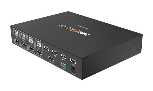4X1 HDMI Multiviewer with KVM USB20 Ports with Support up to 4 Computers BG-MKVM41R