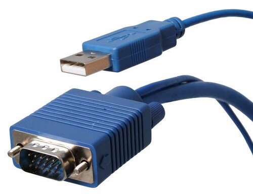 Hall Research VGA and USB KVM Cable 15 Feet CA-VU-15