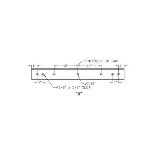 Harger K-Pattern Copper Busbar 2 x 144 Inch CB142144K