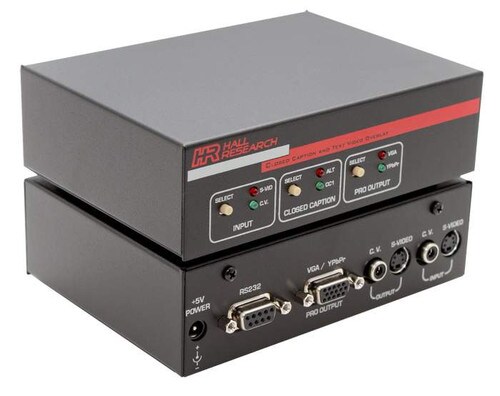 Hall Research Closed Caption Decoder-Text Video Overlay With Stream CC-101-PRO