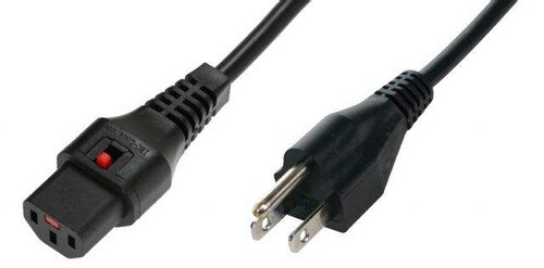 Webber 6ft 7-Inch North American IEC-Lock Power Cord 18AWG CL60020-LOCK