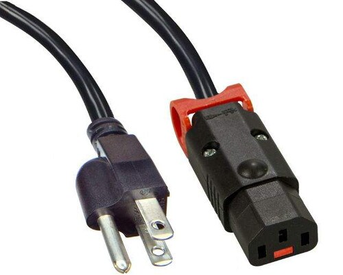 Webber 183 SJT 5-15 Black IEC Lock 67 Power Cord CL60078-LOCK IA