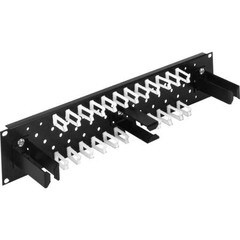 Bud Industries Cable Management Panel with Clips and Cable Rings CM-1227