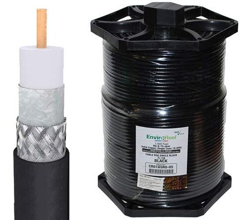 Perfect Vision Single RG6 Solid Copper Black Coax CR01BSR0-05