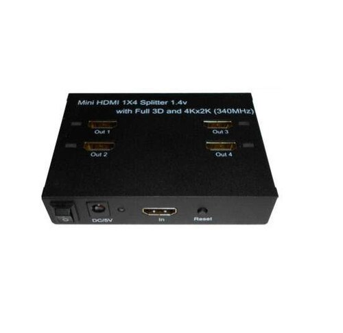Cabletronix Miniature 1x4 HD SplitterAmplifier CT-HDVD-MINI1X4SPL