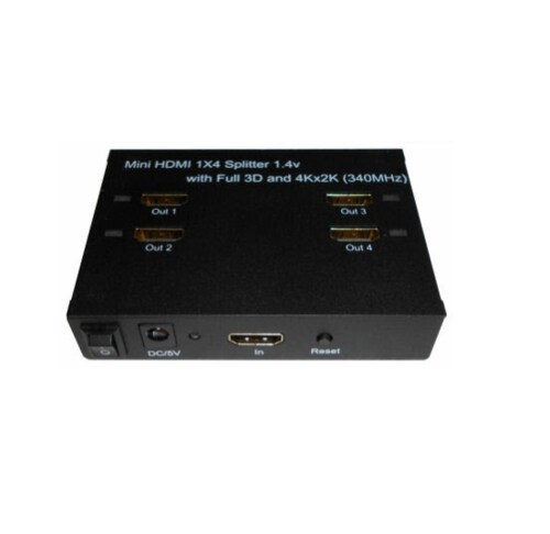 Cabletronix Miniature 1x4 HD SplitterAmplifier CT-HDVD-MINI1X4SPL