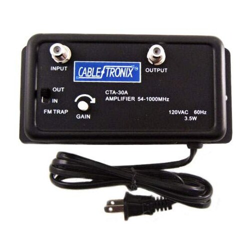 Cabletronix Distribution Amp for TV Antennas and Cable 30 dB CTA-30A