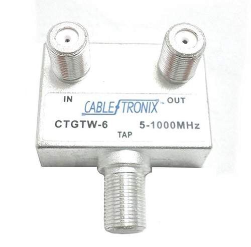 CableTronix Coax Cable Tap 90-Degree Single Port - Many Lengths CTGTW