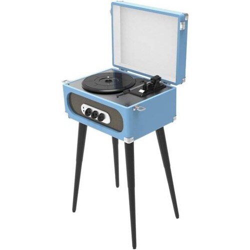 Sylvania Bluetooth Retro Turntable with Stand and FM Radio CURSRC894BL