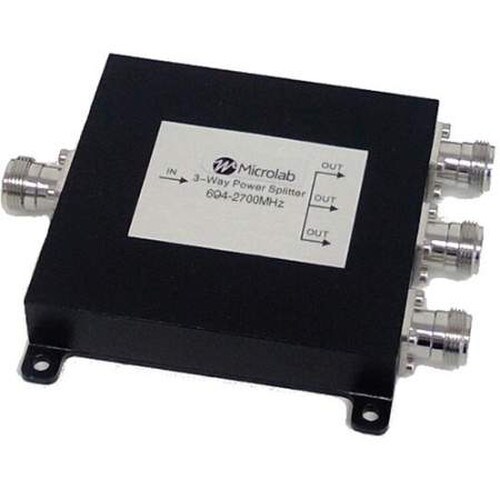 MicrolabFXR 694-2700 MHz 3-Way Splitter With N-Female Connectors D3-72FE