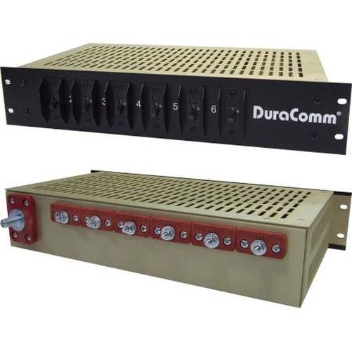 DuraComm 150VDC 19-Inch High Power Rack DC Distribution Panel DCBP-400-60-6