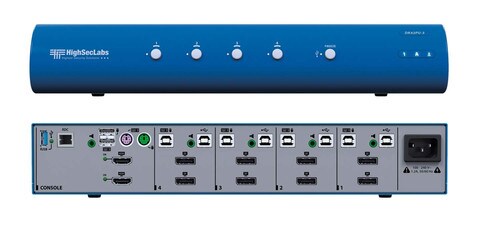 Kramer HighSecLabs Secure Dual-Head 4-Port KVM Switch With fUSB DK42PU-3