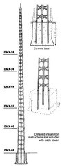 TACO Wade Delhi Communications 44 Foot Antenna Tower DMX-44N