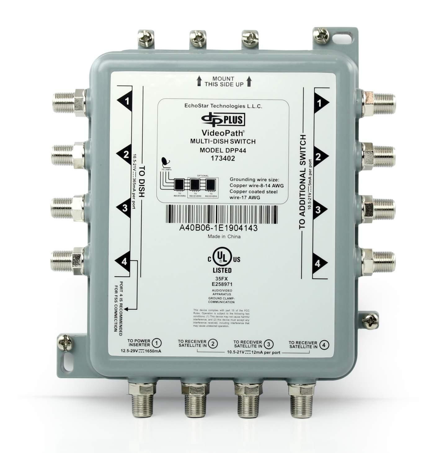 DISH Network VideoPath Dish Pro Plus 4x4 Cascadable Multiswitch (DPP44