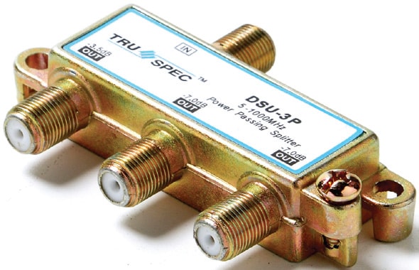 Pico Digital 1GHz 80dB EMI MATV 3 Port Power Passing Splitter DSU-3P