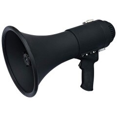 SPECO TECH Speco All-Black Deluxe Megaphone wSiren - 15W - ER370B