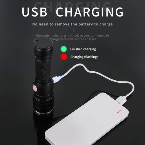 Tech Choice 1800 Lumen XHP50 LED Rechargeable Flashlight FL1800