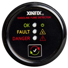 Fireboy-Xintex Black Gasoline Fume Detector and Alarm with Sensor G-1B-R