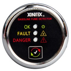 Fireboy-Xintex Chrome Gasoline Fume Detector and Alarm with Sensor G-1C-R