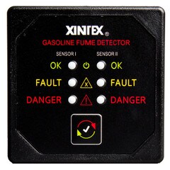 Fireboy-Xintex Black Gasoline Fume Detector and Alarm with Two Sensors G-2B-R