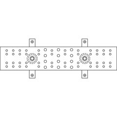 Harger 4 x 12 Inch BICSI Ground Bar Kit 18-Hole GBI14412TMGB