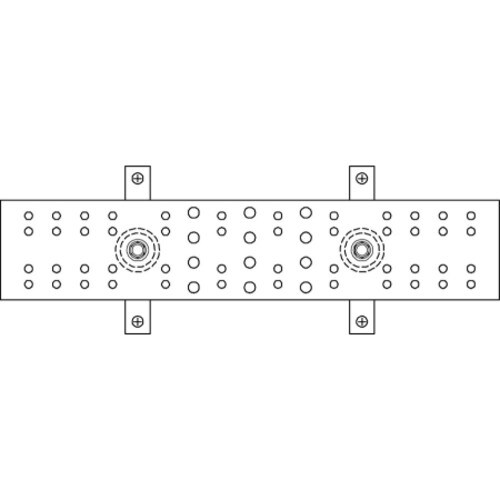 Harger 4 x 12 Inch BICSI Ground Bar Kit 18-Hole GBI14412TMGB