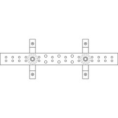 Harger- 14-Inchx4-Inchx20-Inch BICSI Ground Bar GBI14420TMGB