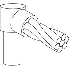 Harger 4-0 Stranded Wire to Ground Rod Connection Mold GD124L