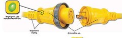 Hubbell Wiring Hubbell HBL61CM08LED 30 Amp 50 Foot Cordset With LED - HBL61CM08LED