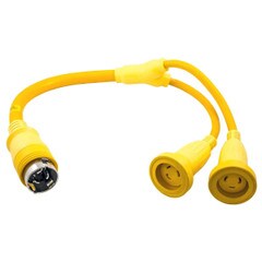 Hubbell Wiring Hubbell HBL64CM54 Adapter 2 30A Female Ends - 50A 250 - HBL64CM54