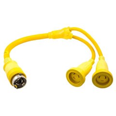 Hubbell Wiring Hubbell HBL64CM57 Y Adapter 2 30A Cords - 50A 125V Dock - HBL64CM57