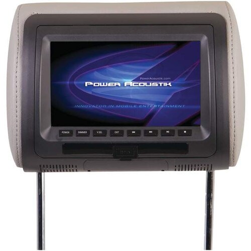 Power Acoustik 7-Inch Universal Headrest Monitor With DVD and IR Transmitter HDVD-71CC