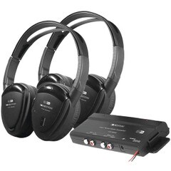 Power Acoustik 2-Channel Wireless Headphones w Transmitter HP-902RFT