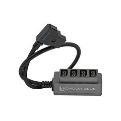 Kondor Blue 12V Metal D-Tap Hub 4 Way Port Power Tap Spliltter 14-Inch-20 Thread