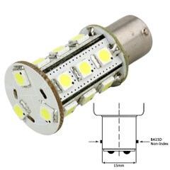 Lunasea Bayonet 18 LED Bulb 12VAC or 10-30VDC 252 Lumens LLB-26EW-21-00