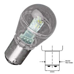 Lunasea Bayonet LED Bulb 10-30VDC 1W 75 Lumens LLB-26FW-21-00