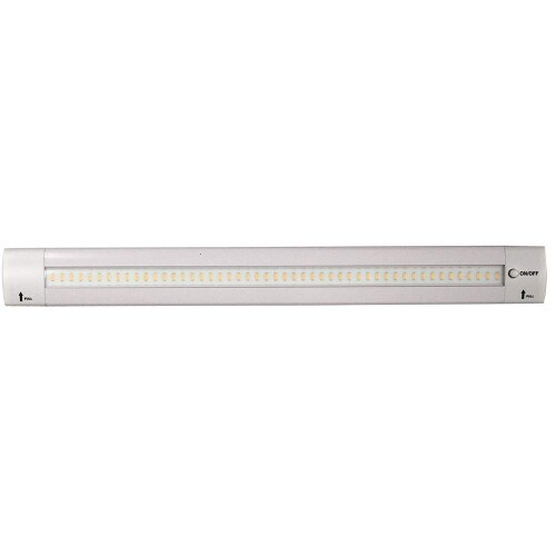 LUNASEA LIGHTING Lunasea 12-Inch Adjustable Angle LED Light Bar - wPush Button Switch - 12VDC - Warm White - LLB-32KW-01-M0